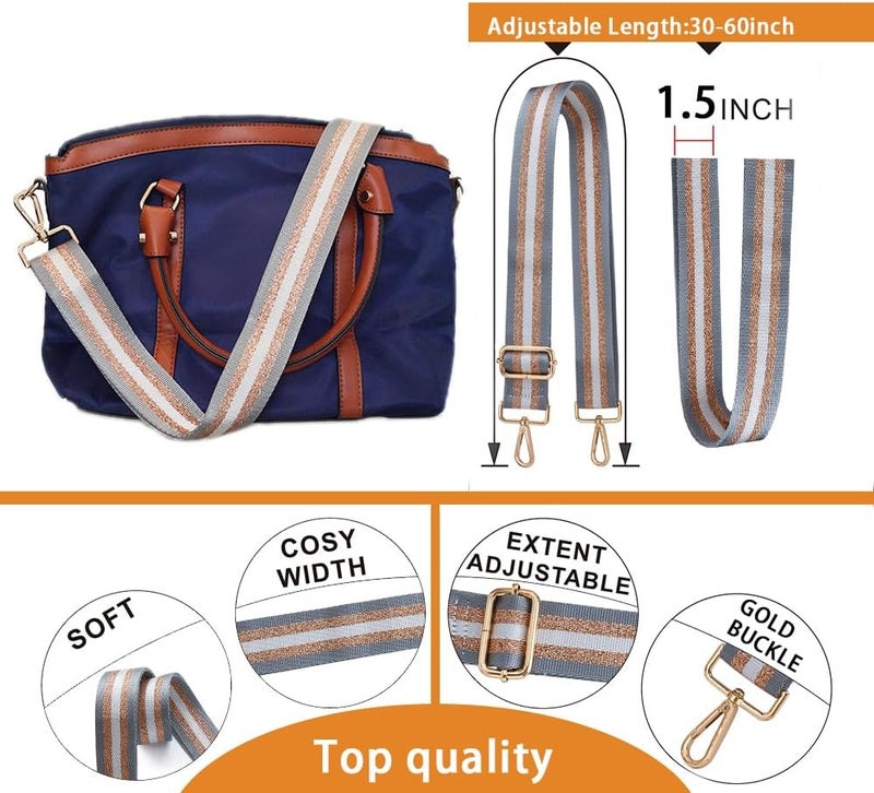 S-Jacorry Purse Strap Replacement Crossbody Wide Shoulder Strap Adjustable Canvas Straps Handbag Strap Replacement Belts - Image 5